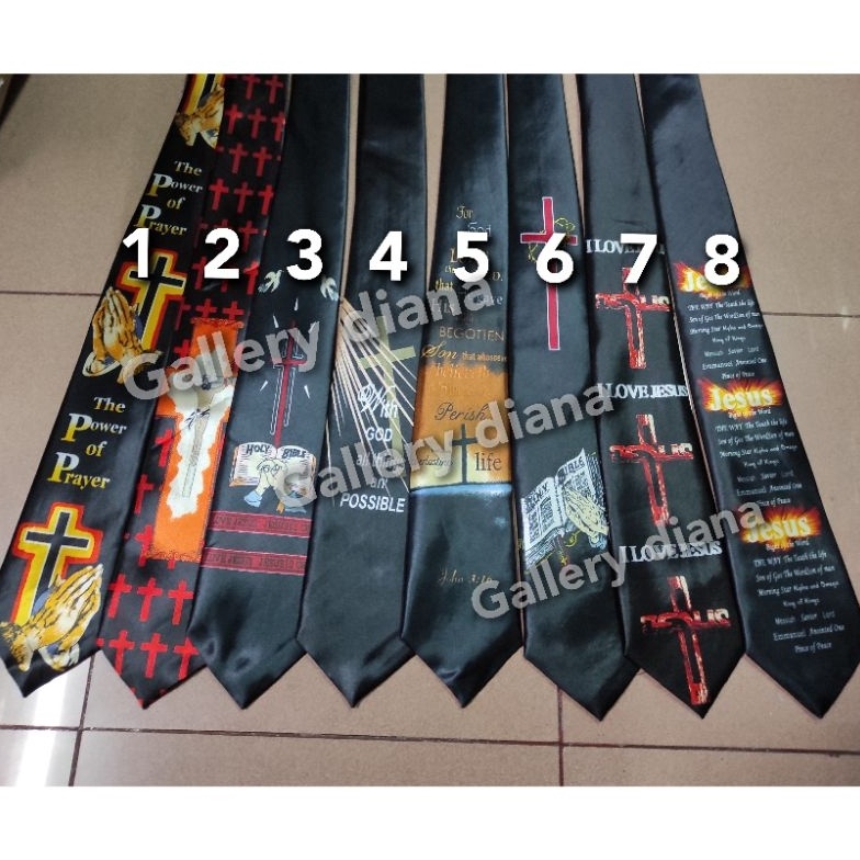 KODE L79T Dasi rohani dasi gereja dasi pria motif salib sergam banyak motif