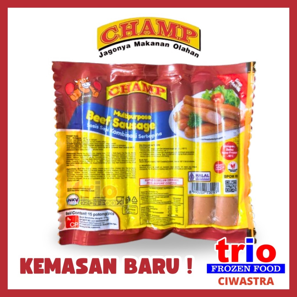 

Champ Beef Sausage / Sosis Sapi 15pcs 375gr