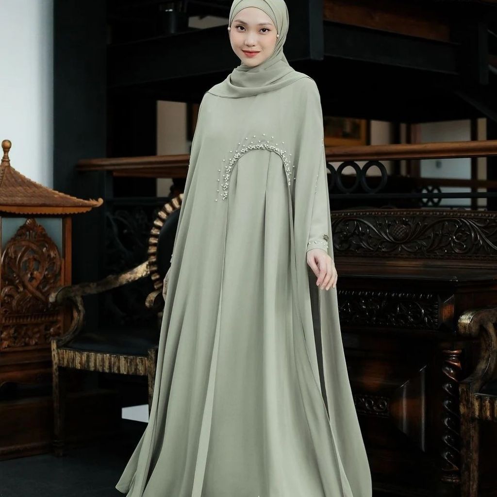 abaya hitam arabian LUNA ABAYA elegan simple turkey terbaru 2025 elegan