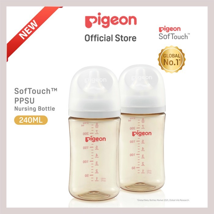 Pigeon Softouch PPSU Bottle 240ml - Buy 1 Get 1