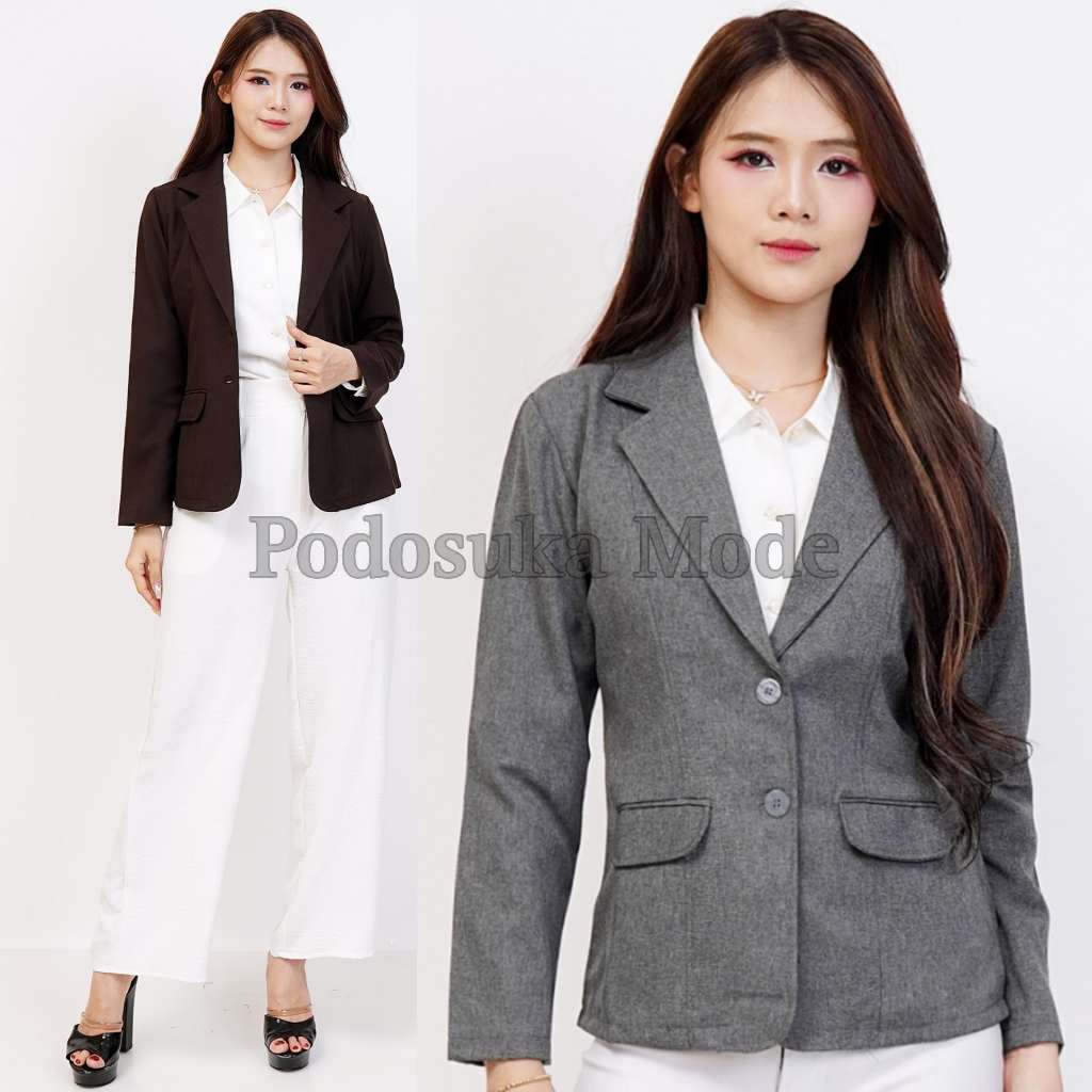 Podosuka Mode - Blazer Kantor Wanita Premium Blazer Kerja Wanita Jas Wanita