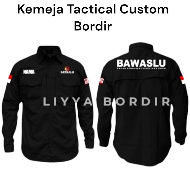 Kemeja Tactical Bordir Custom Kemeja Tactical Custom Bordir Lengan panjang