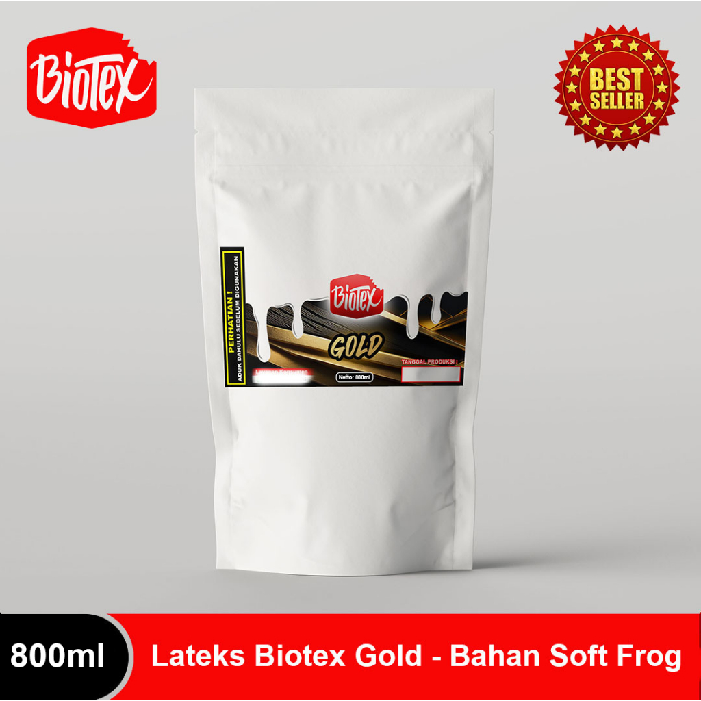 Lateks BIOTEX GOLD Bahan Bikin Soft Frog 800 Ml