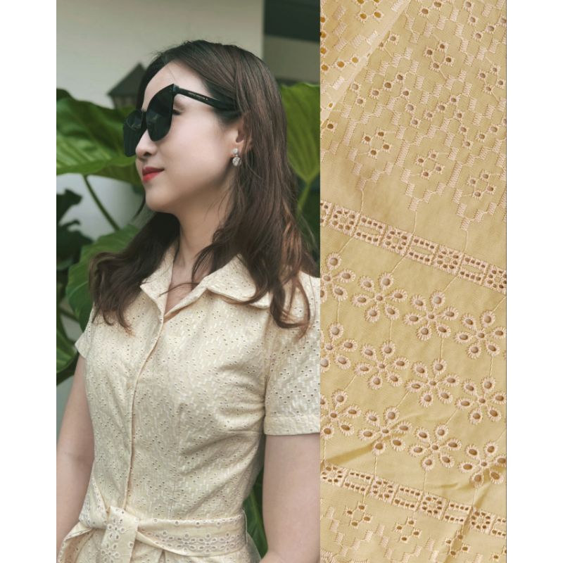 Kain Katun Bordir Paris Halus Super Premium Grade