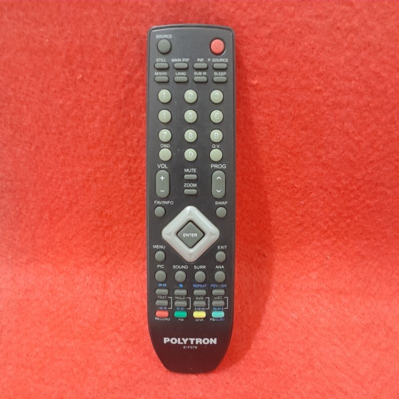 Remote TV LED POLYTRON Original Asli . 81F579 . Polytron