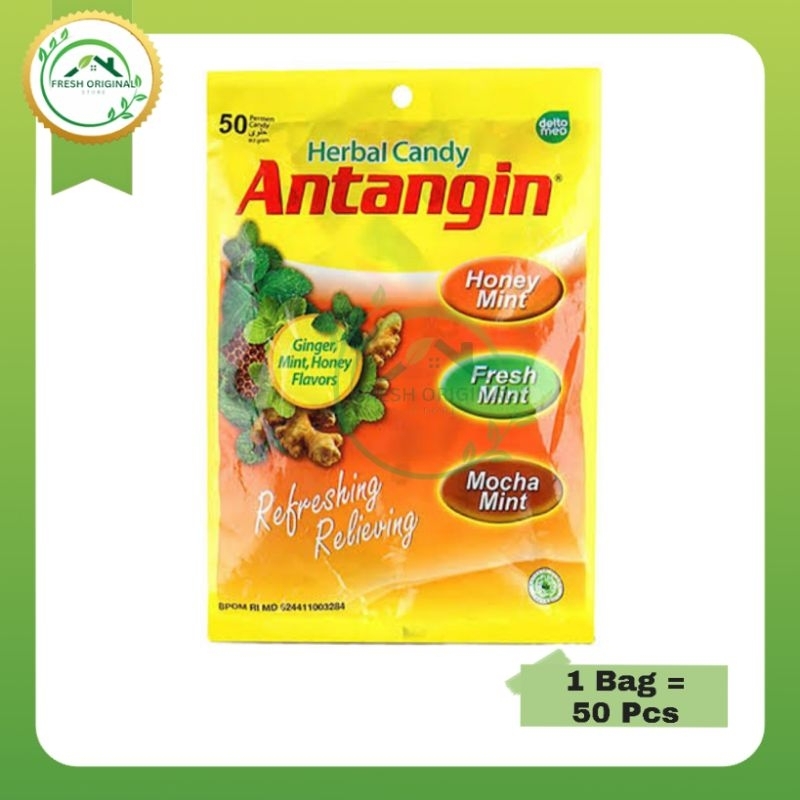 

Permen Antangin Candy Bag isi 50Pcs | Antangin Candy Herbal|Original Antangin |Permen Herbal