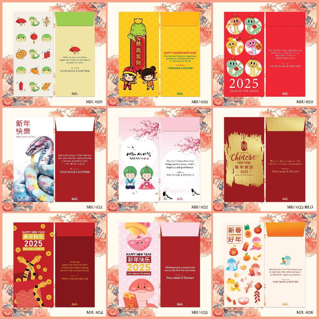 

Custom Angpao Imlek | Chinese New Year | Sincia - Tahun Ular | Year of the Snake (MIU catalog 4)