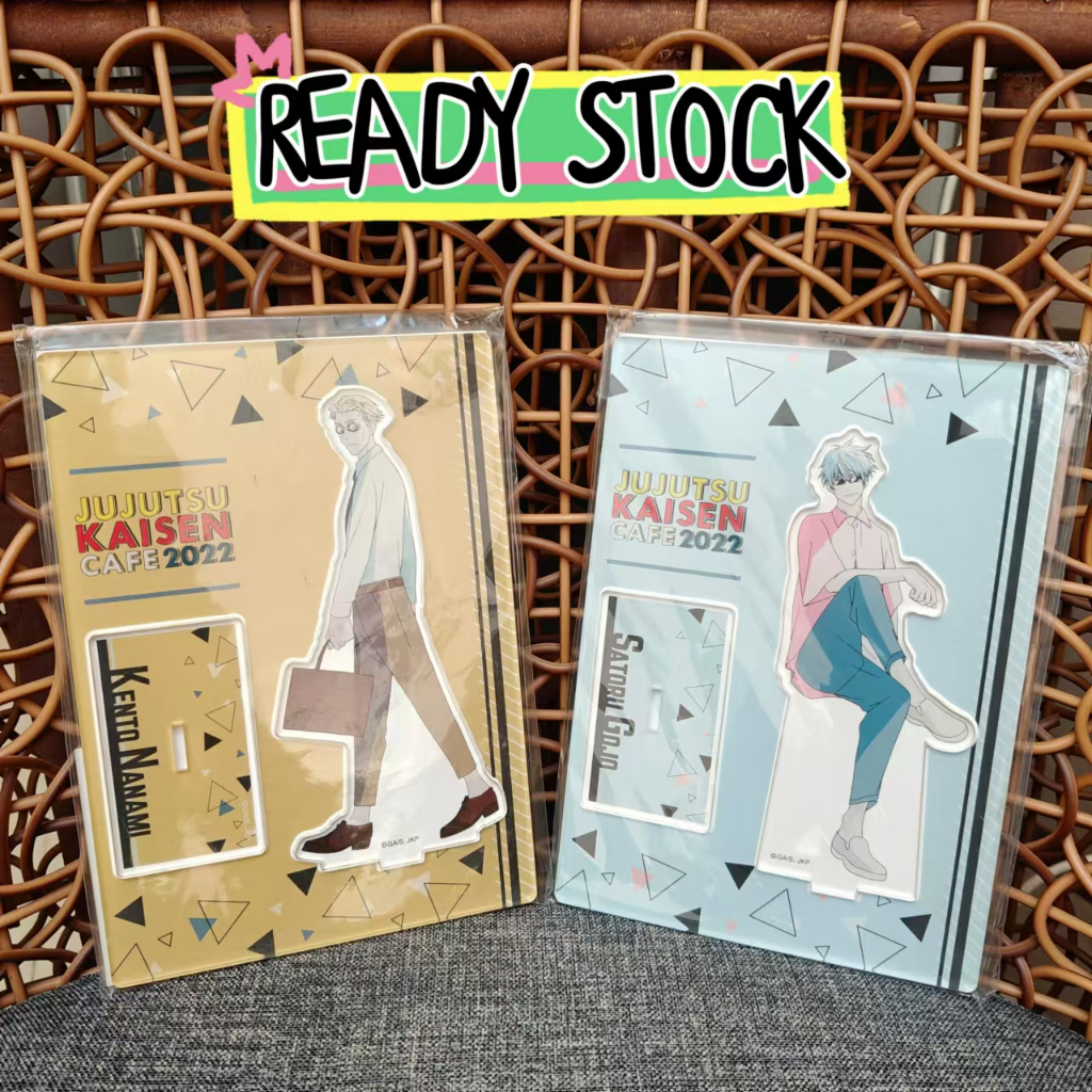 [READY STOCK] Ofiicial Jujutsu Kaisen Standee Acrylic Gojo Satoru Nanami Kento JJK Cafe 2022 Acrylic