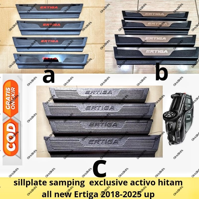 sillplate samping Suzuki Ertiga 2018 2020 2021 2022 2024 2025 Hitam Exclusive Activo