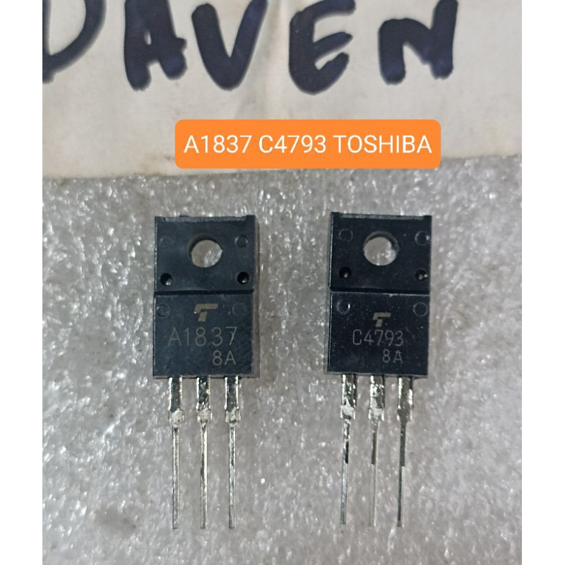 A1837 C4793 TOSHIBA TRANSISTOR A1837 C4793 MOSFET A 1837 C 4793 TOSHIBA