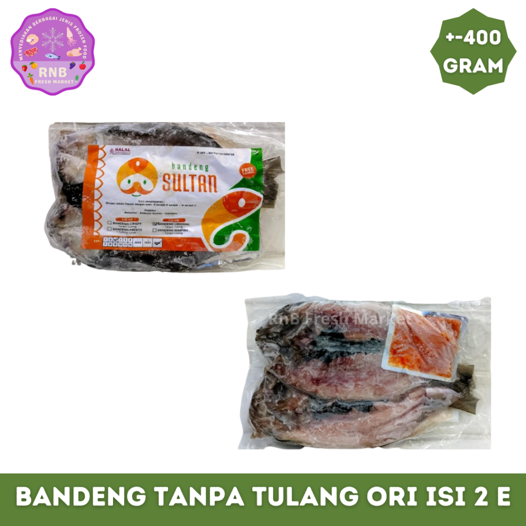 

Bandeng Tanpa Tulang Isi 2 Ekor Netto +-400 Gram Free Sambel