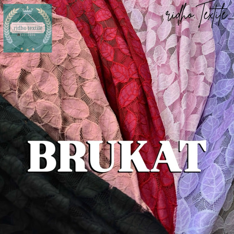 BAHAN/KAIN BRUKAT MOTIF DAUN || KATUN BRUKAT GARMENT