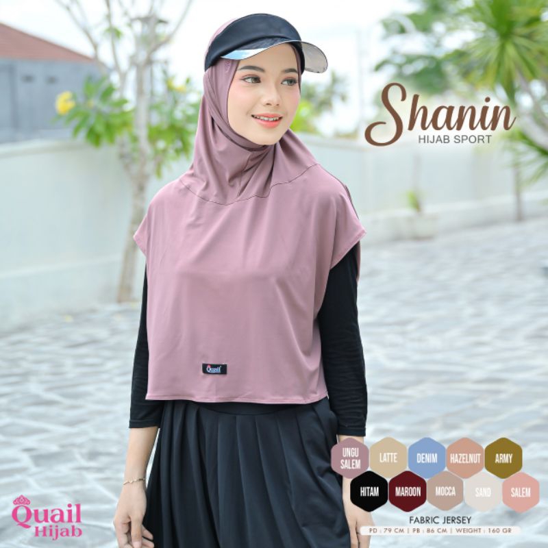 SHANIN HIJAB SPORT QUAIL HIJAB | SHANIN QUAIL | JILBAB jersey olahraga | JILBAB OLAHRAGA JERSEY | JI