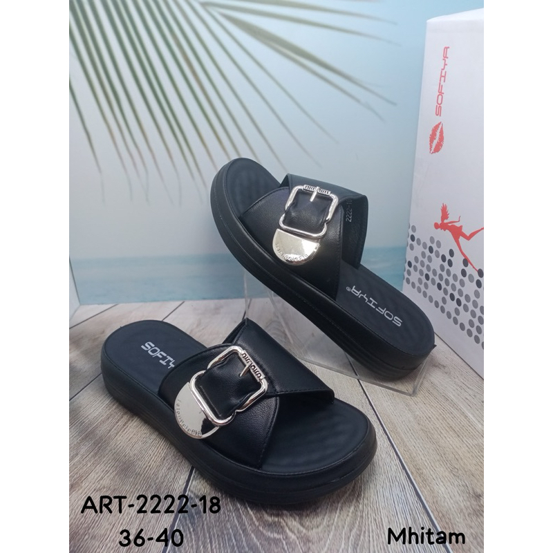 SANDAL WEGDES IMPORT WANITA SOFIYA 2222-18
