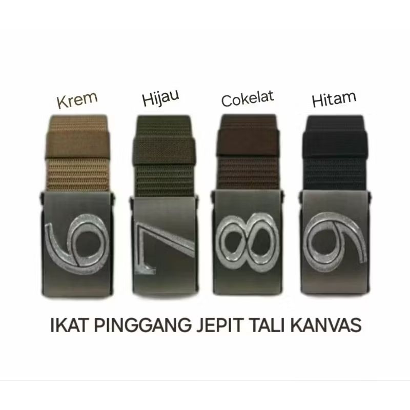 IKAT PINGGANG PRIA KANVAS/GESPER JEPIT KANVAS