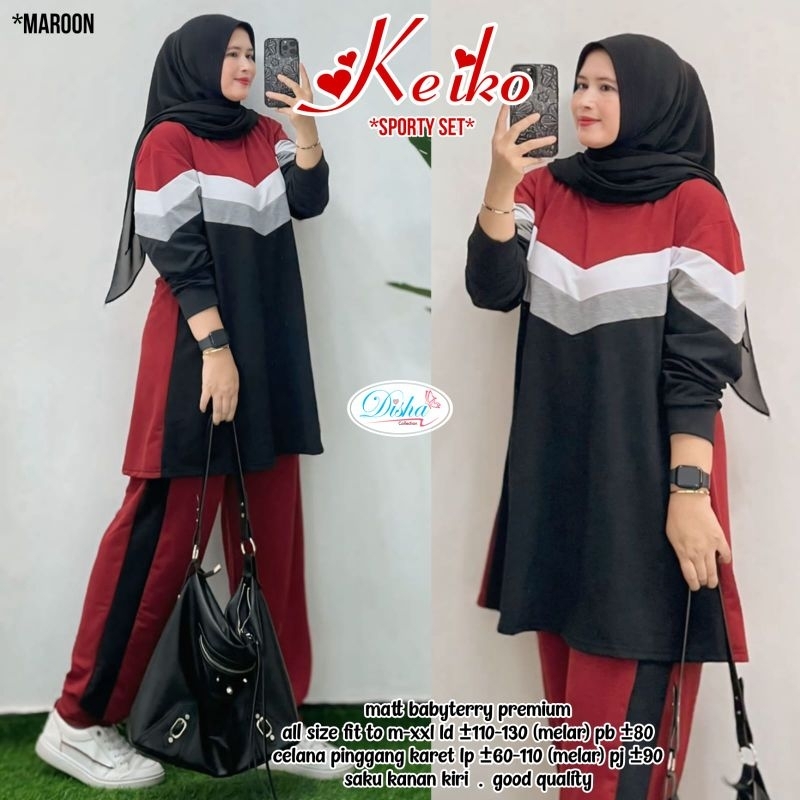 KEIKO WELLA NAGITA SPORTY ONE SET POLOS matt babyterry premium ORIGINAL BY DISHA