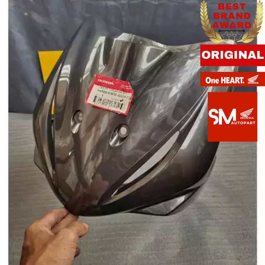 64500-KWW-A00AFB COVER FRONT TAMENG LAMPU DEPAN REVO ABSOLUTE ABU ABU ASLI ORI HONDA