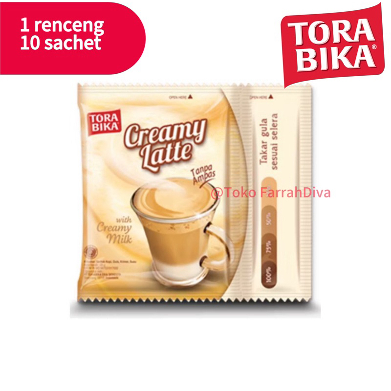 

CREAMY LATTE TORABIKA 1 renceng ( isi 10 sachet )