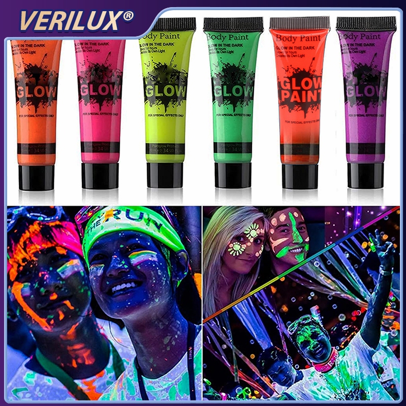 

6pcs Cat Wajah Face Painting 10ml Uv Face Painting Anak Safe Non-Toxic Face Body Painting