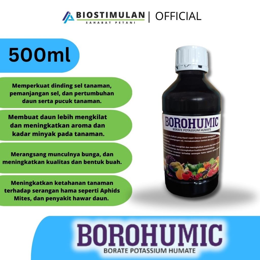 BIOSTIMULAN - Borohumic 500ml (Borate Potassium Humate)