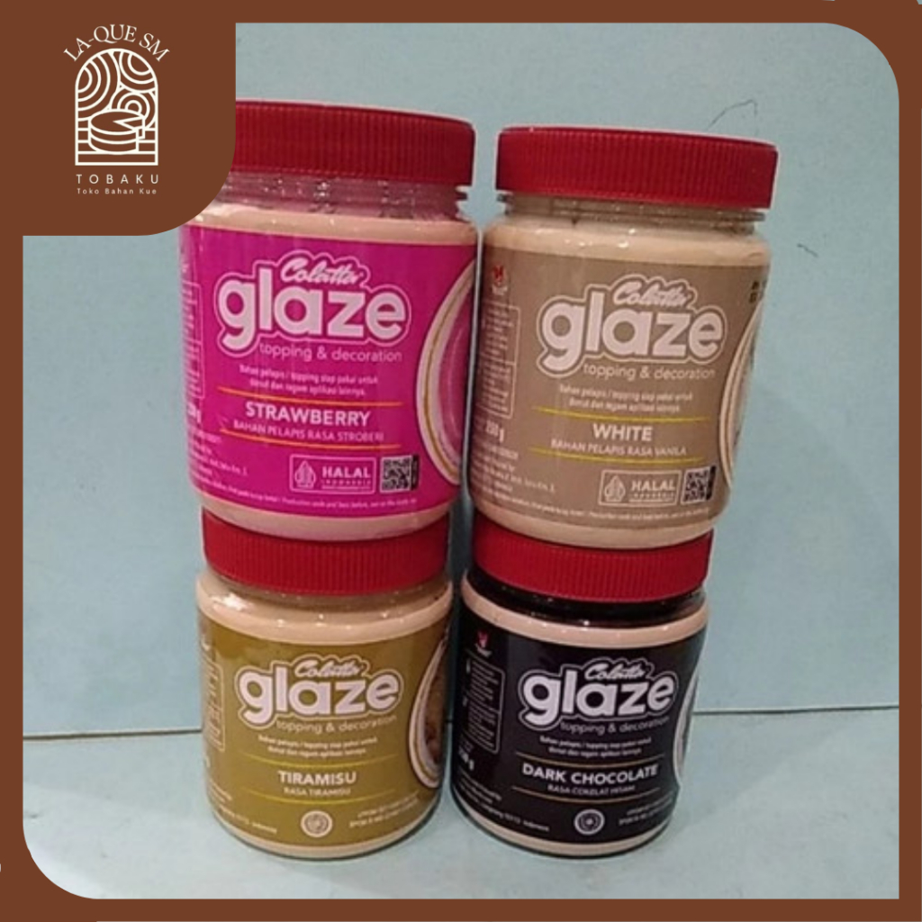 

Tobaku LA-QUE SM | Glaze Colatta Dark Choco Strawberry Vanila Tiramisu Kemasan 250gr Topping Selai