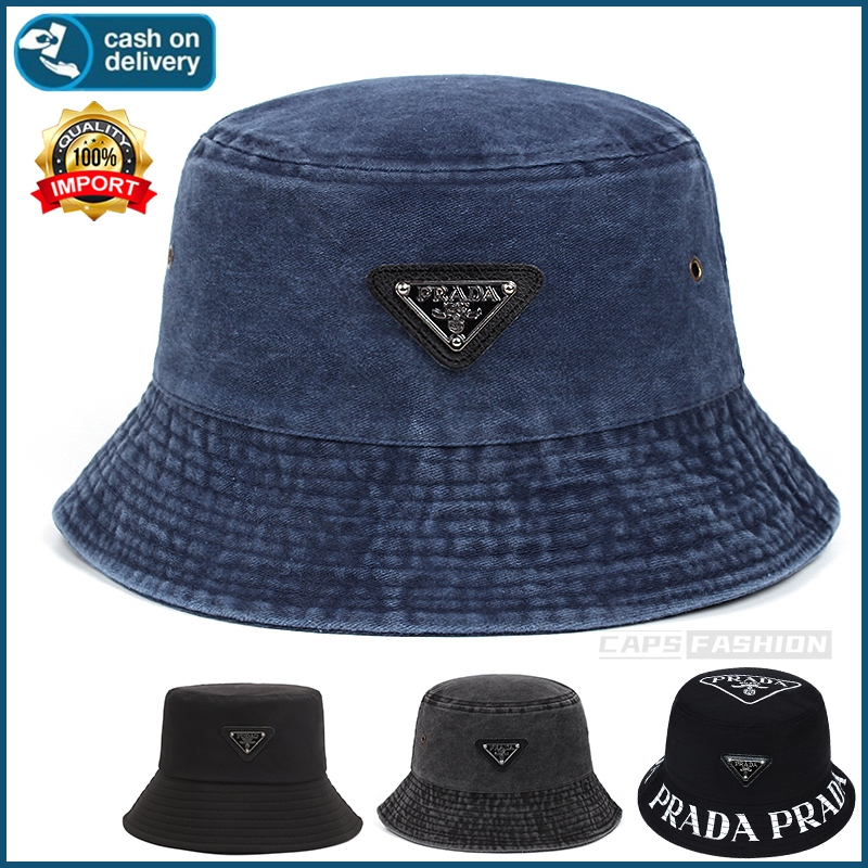 Kualitas tinggi Denim topi ember Fashion pria wastafel topi wanita tertekan naungan ember topi bucke