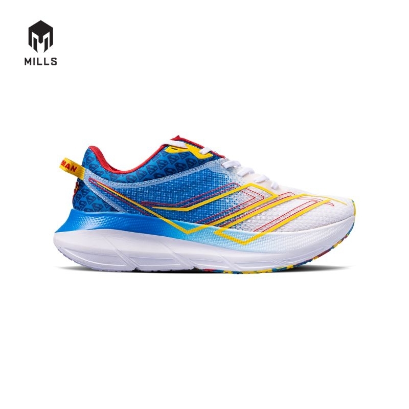 Mills –ENERMAX FLASMA -WHITE BLUE RED- Sepatu lari /Running /Trail Run / Basket /BTS Futsal Football