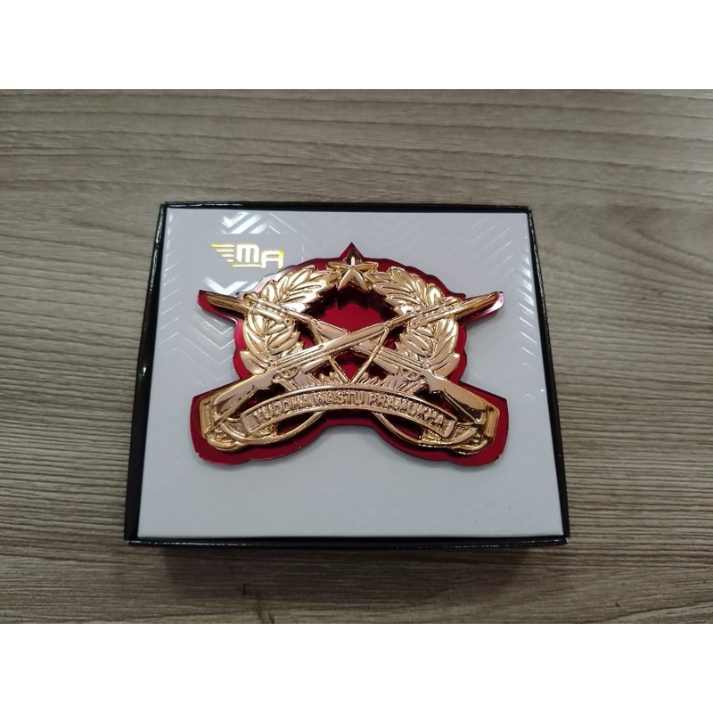 EMBLEM INFANTERI AKRILIK MERAH BRIVET BREVET PIN MAEXCLUSIVE