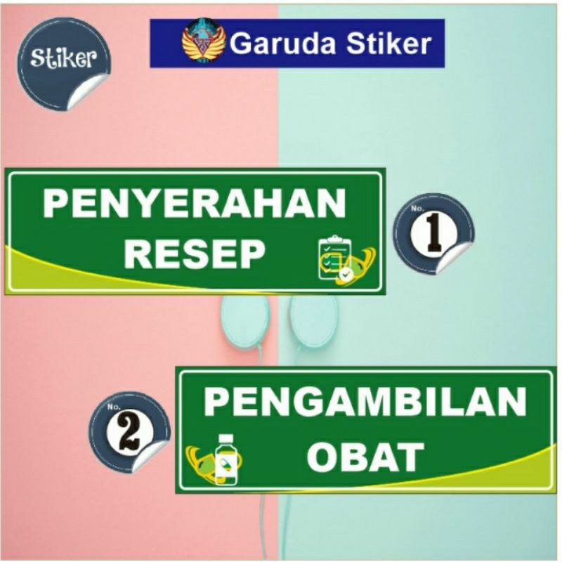 

stiker penyerahan resep pengambilan obat