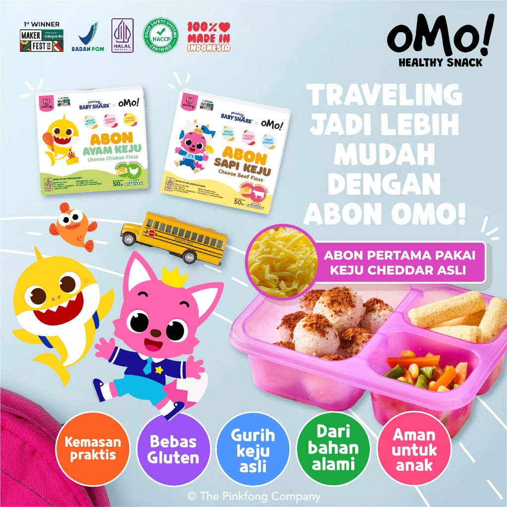 

OMO! Abon Sapi Keju OMO! Abon Ayam Keju Pinkfong Baby Shark X OMO! Abon Ayam Sapi Anak Bayi Sehat Anti GTM