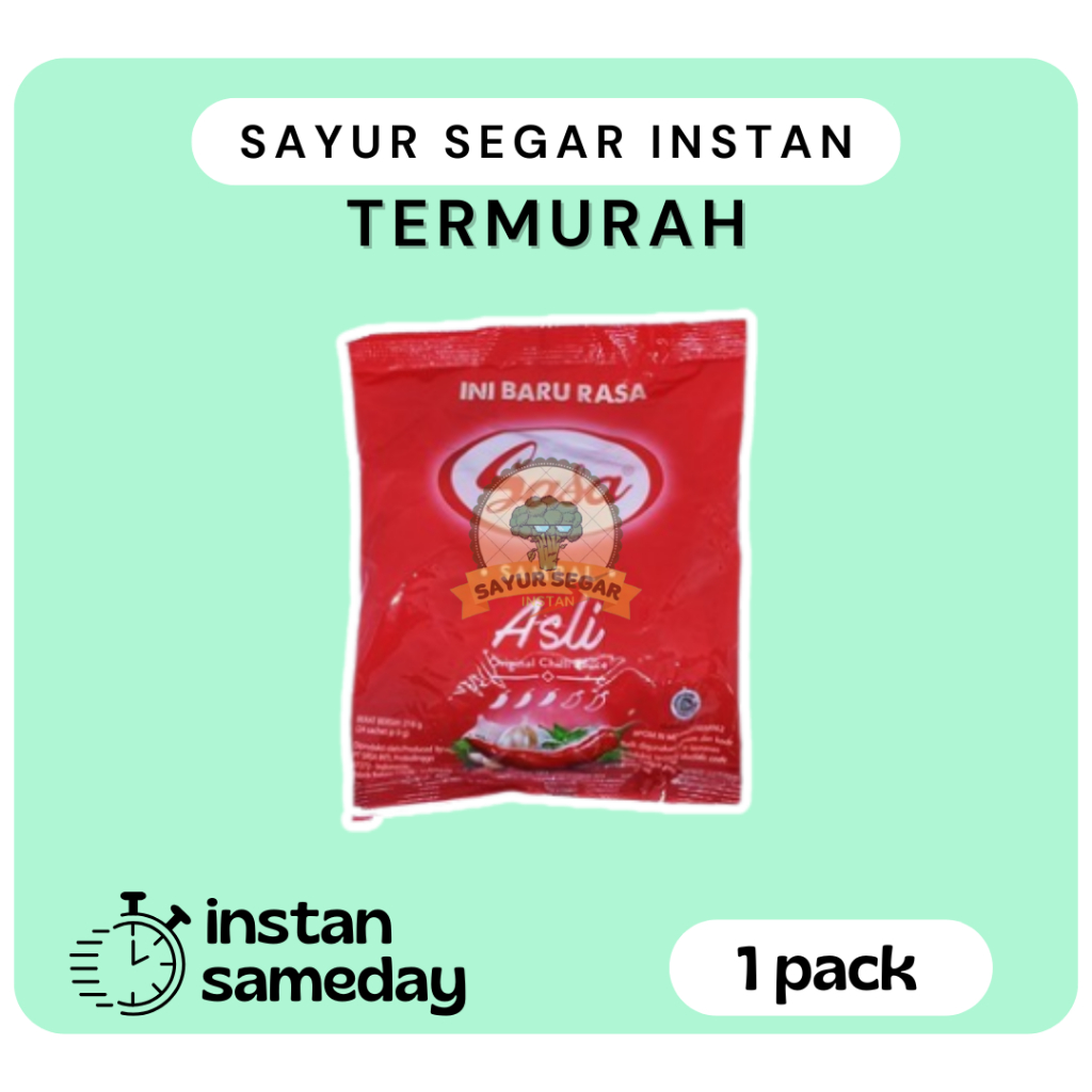 

Sasa Saus Sambal Asli Kemasan Sachet [ 24x8/1pack ] - Sayur Segar Instan