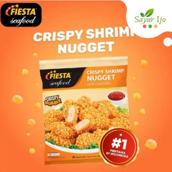 

FIESTA Crispy Bubble Shrimp Nugget 450 Gram / Pack Fresh Frozen Naget Udang Daging Seafood Krispi Cemilan Instant HALAL