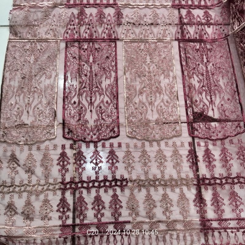 Harga/0,5 m | Kain Brukat Etnik Premium - Kain Brukat Tile Premium Mewah - Bahan Tile Etnik Sapto