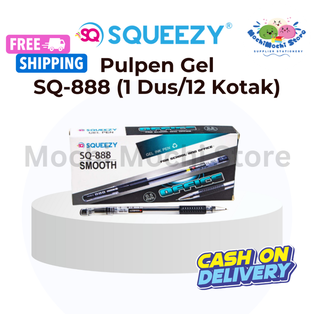 

PER DUS/12 KOTAK/144 PCS Pulpen Gel SQUEEZY GP-SQ888 | Pulpen Gel | Gel Pen | Needle Tip 0.5mm | Pulpen Gel SQUEEZY GPSQ-888 | Bolpen Gel