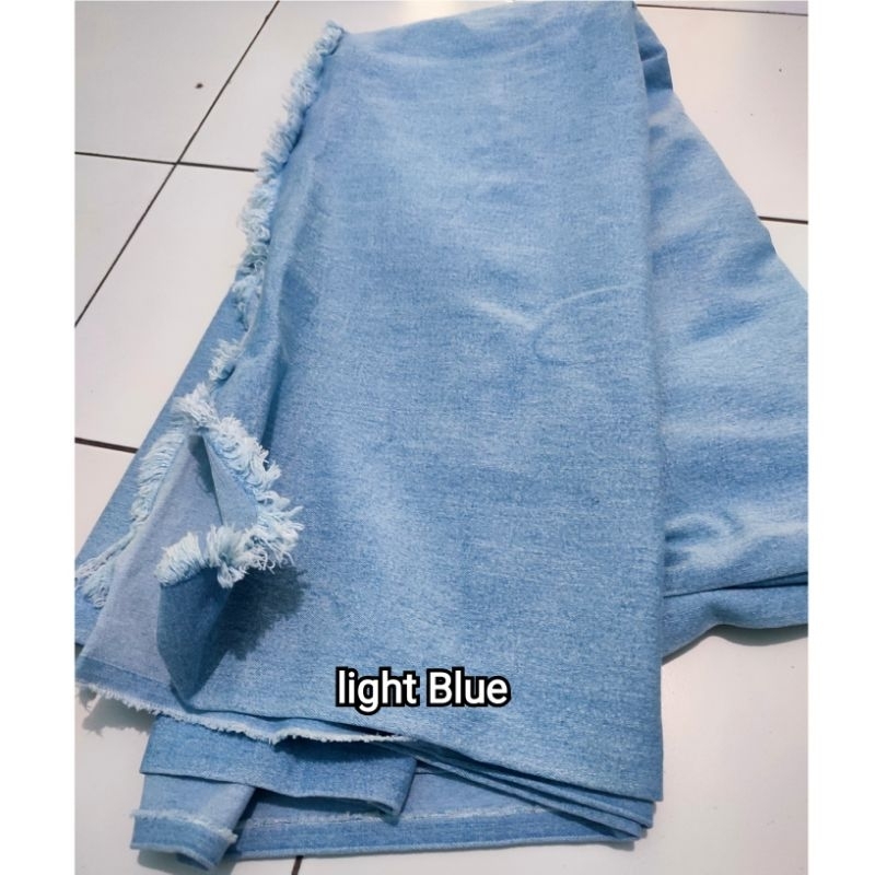 Kain Bahan Celana levis jeans  stretch melar / Kain  jeans Denim Tebal melar (hrg 3 mtr)
