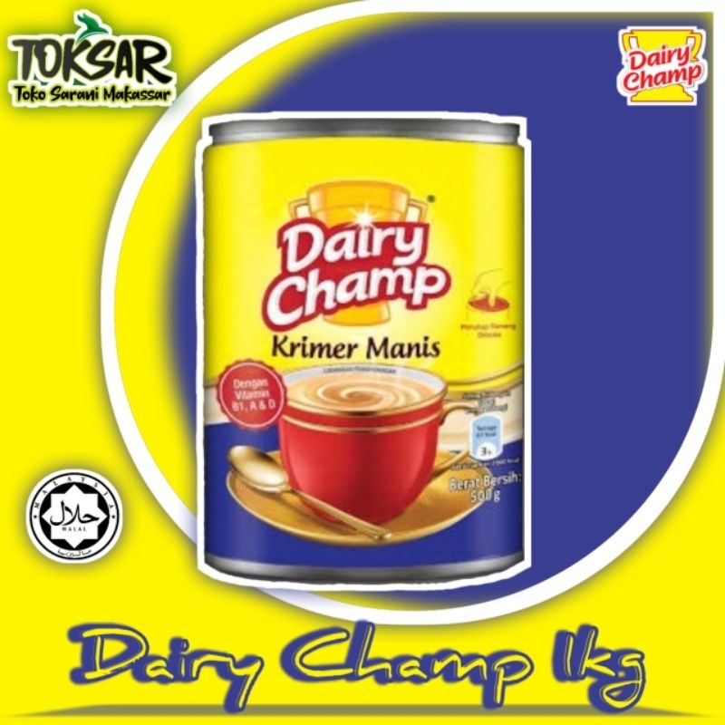 

Dairy Champ Kreamer Manis Malaysia 1kg | Susu Kreamer Manis | Kreamer Impor Enak