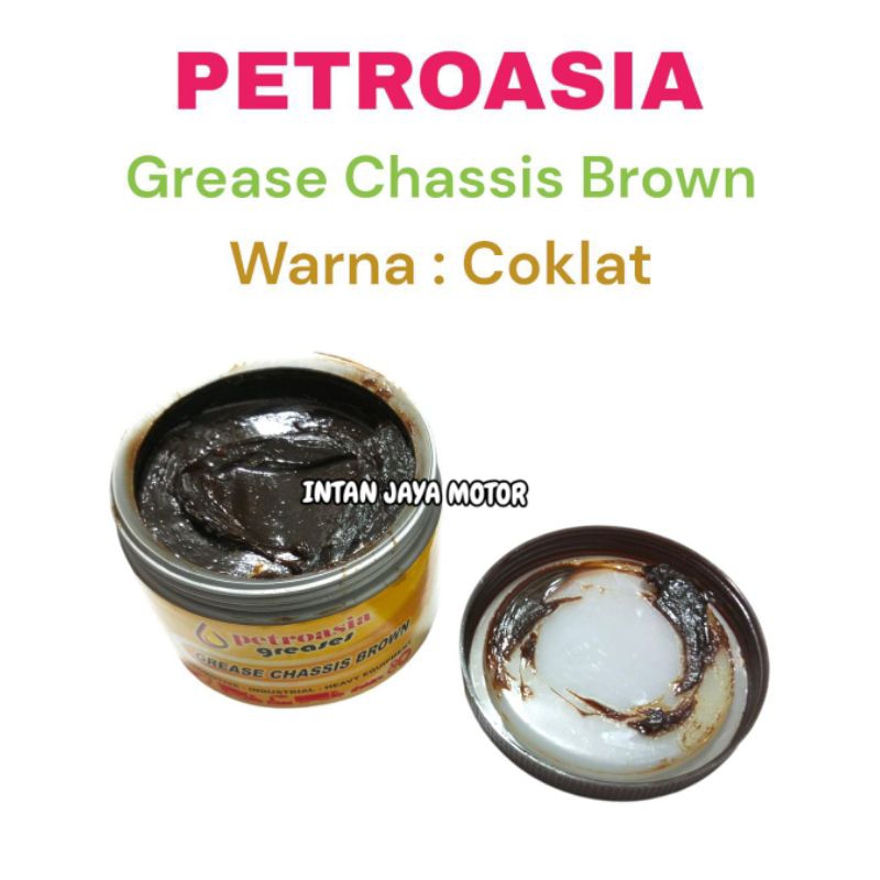 PETROASIA GREASE CHASSIS BROWN 500G 500 GRAM 500GRAM GEMUK COKLAT BROWN  500 G GEMUK PELUMAS MOTOR M