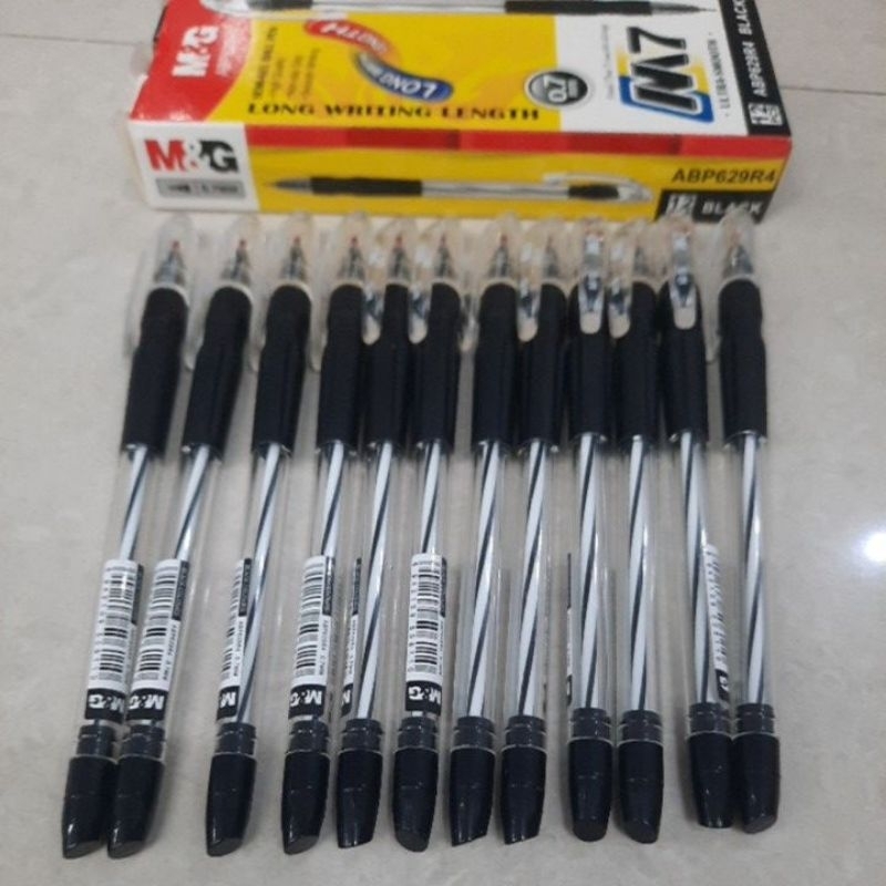 

Pena pulpen bolpen semi gel M&G 0.7mm warna tinta hitam harga per 12pcs pena