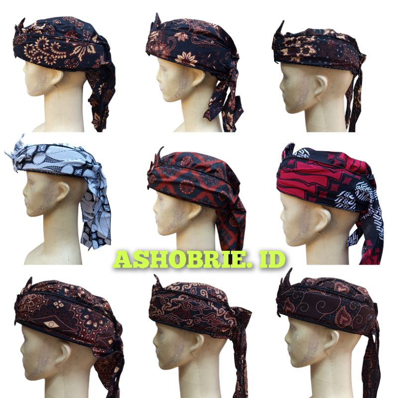 blangkon jawa sunda/iket sunda praktis batik/bendo tertutup