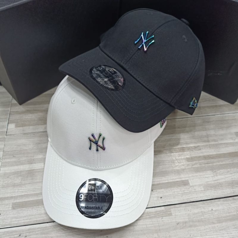 Topi NY MLB Logo besi rainbow Topi baseball super Premium impor