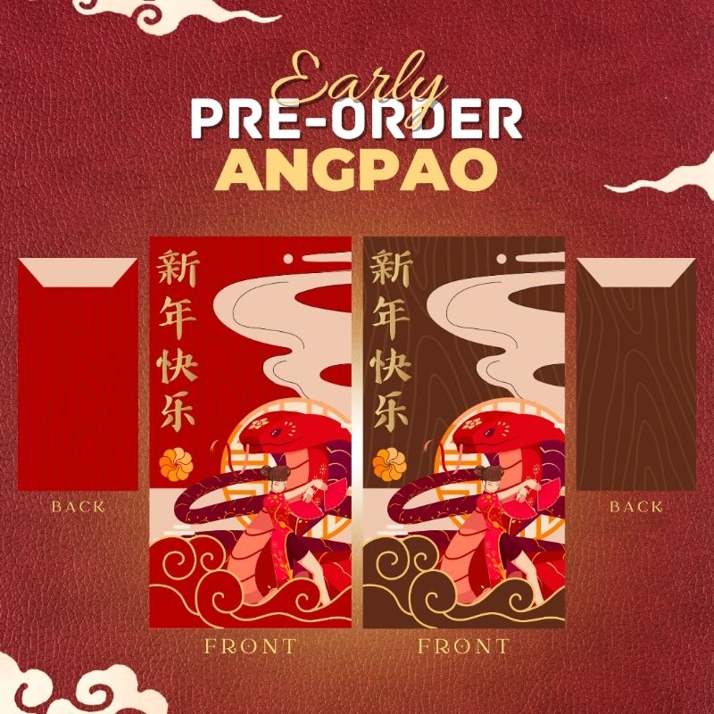 

ANGPAO PREMIUM / Hongbao / Amplop Chinese New Year / Sincia / Lunar Shio Ular Element Kayu
