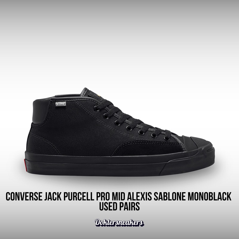 CONVERSE CONS JACK PURCELL PRO MID ALEXIS SABLONE MONOBLACK