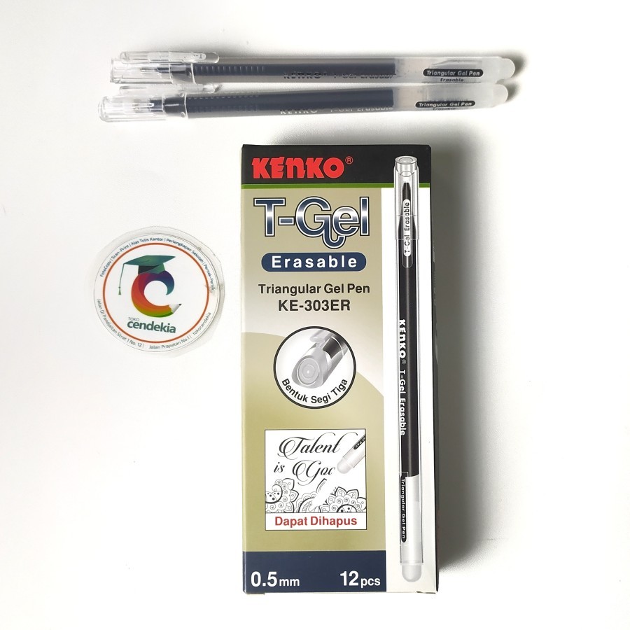 

Pulpen Bisa di Hapus Triangular Gel Pen Erasable KENKO 303ER - 1 pcs