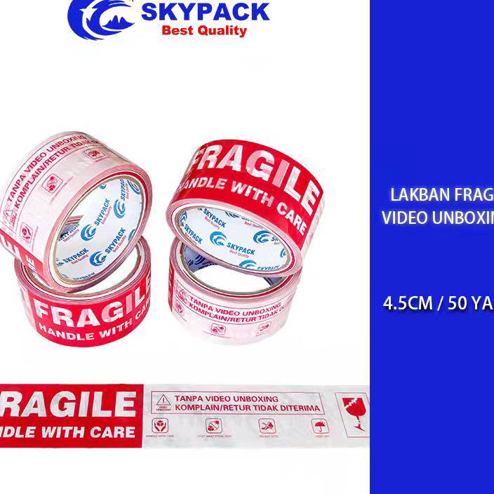 

PROMO BRAND SKYPACK45LAKBAN FRAGILE 2inch45MM x 5 YFragile Video Uoxing