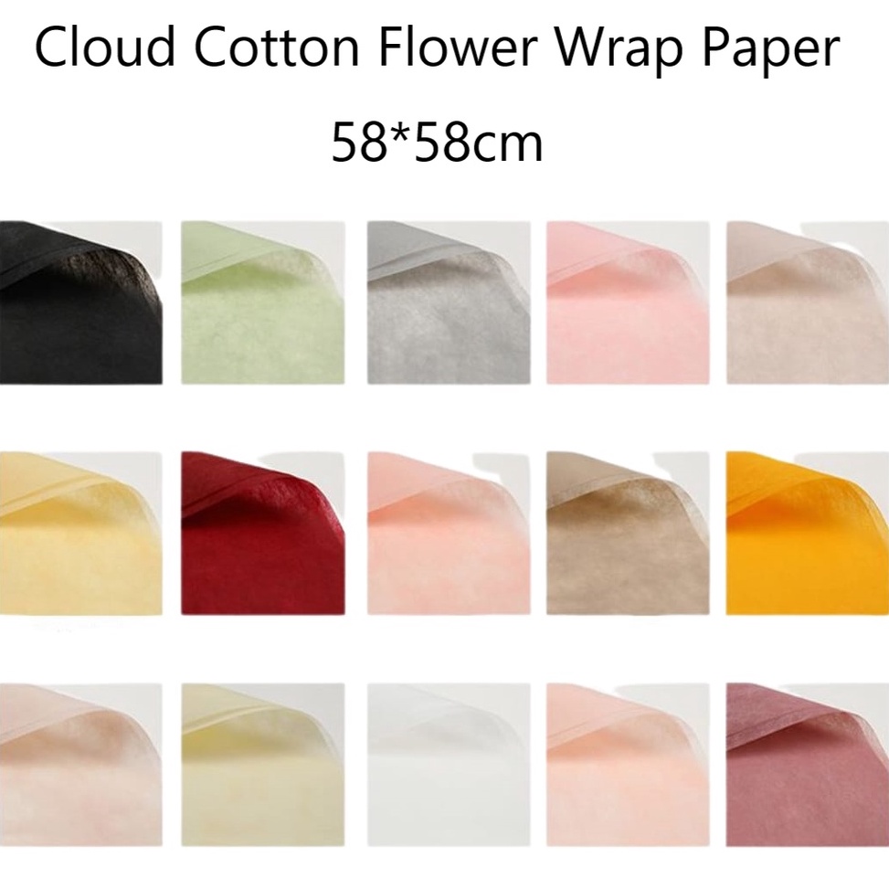 

Hot Deals 5 lembar kertas bucket bunga flower wrapping paper Cloud Cotton 5858cm