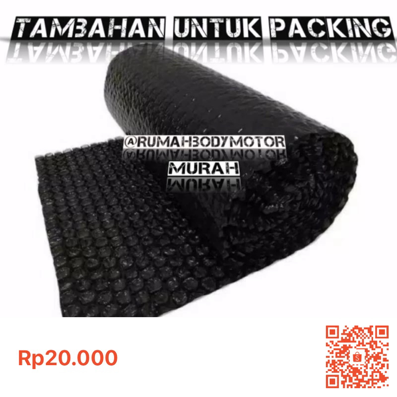 

bouble wrap tambahan packing agar barang lebih aman saat pengiriman