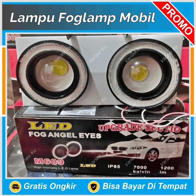 LAMPU FOGLAMP ANGEL EYES MOBIL PROJIE LED 89MM 3,5 INCH AVANZA XENIA VIOS RUSH TERIOS INNOVA AGYA SI