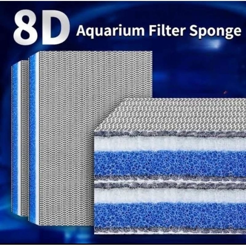 Media Filter Kapas Aquarium 8D Honeycomb High Quality