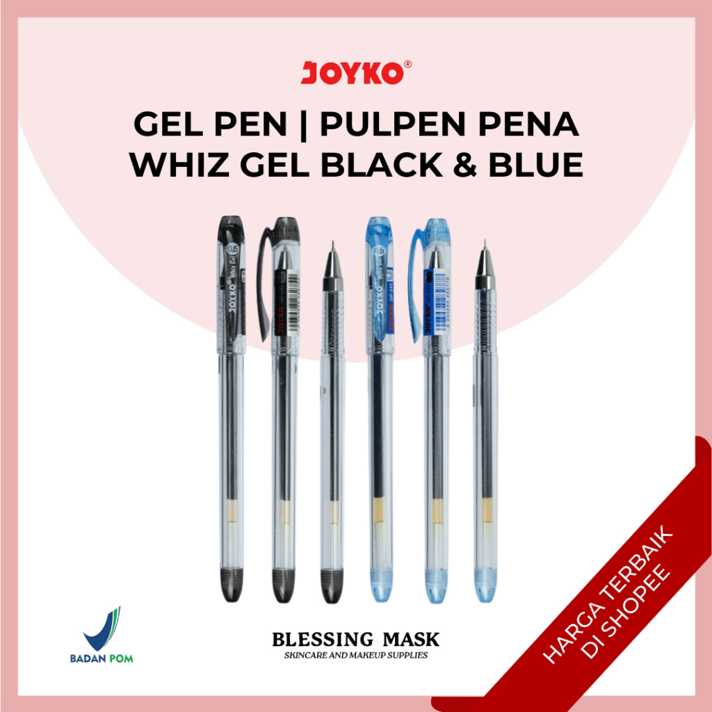 

JOYKO Gel Pen | Pulpen Pena Joyko GP-243 Whiz Gel | Pulpen Needle Tip | Big Fill Gel 0.5 mm | 1Pcs | ATK Blessingmask