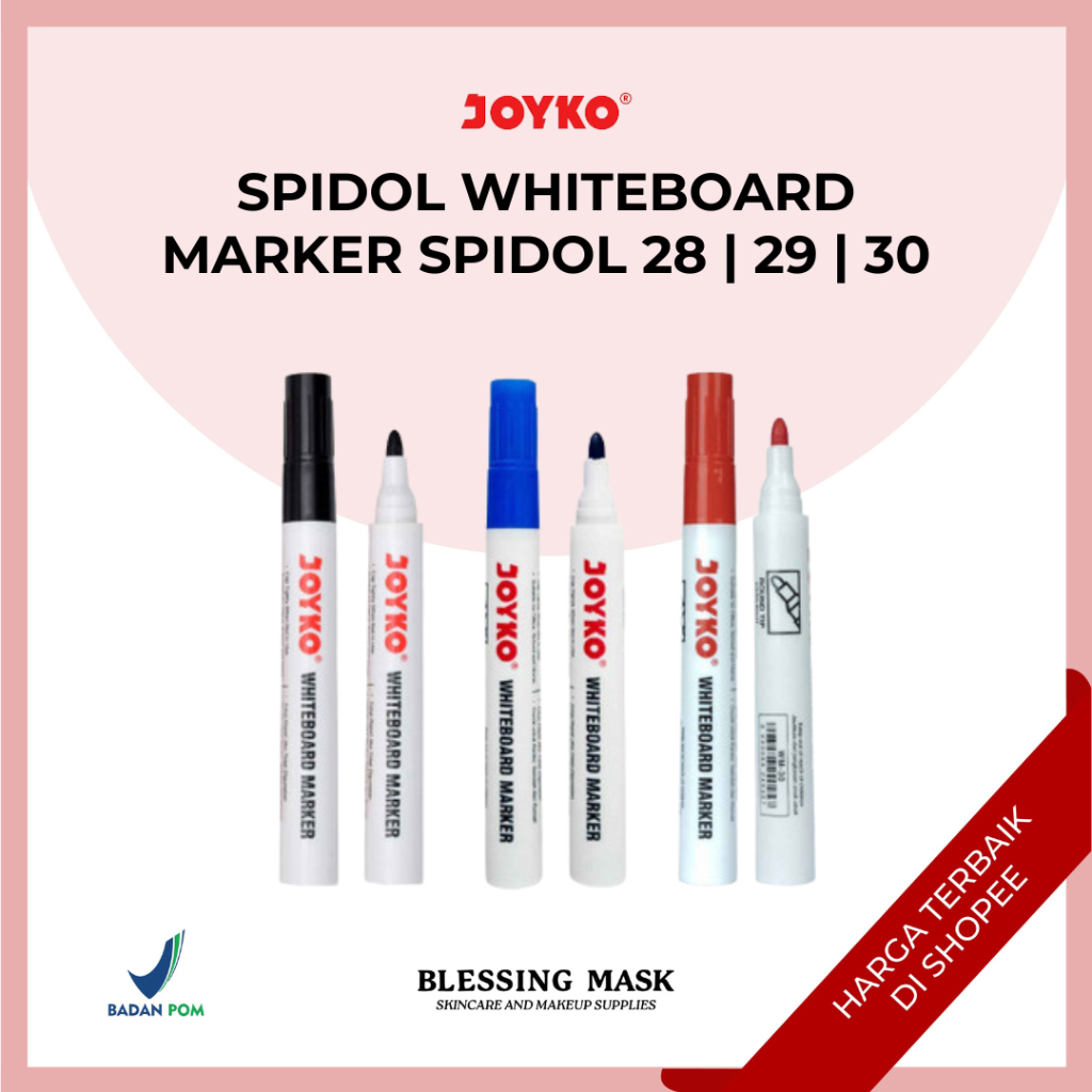 

JOYKO SPIDOL Whiteboard Marker Spidol Papan Putih WM-28 | 29 | 30 | ATK Blessingmask